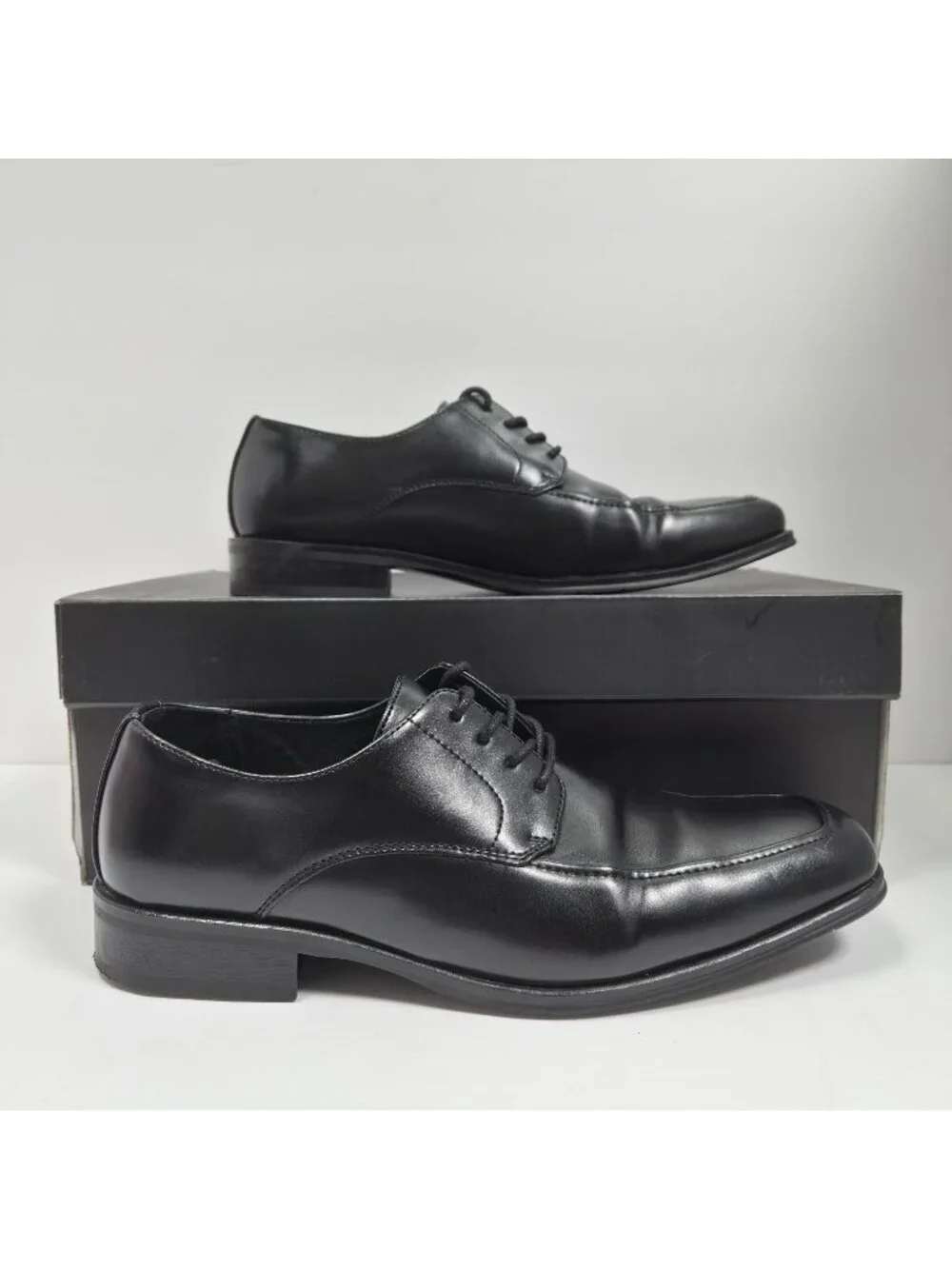 Alfani Ralphie Men's Black Leather Dress Shoes Size 8.5M